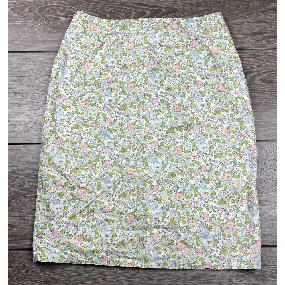 Rebecca Taylor Women's Floral Patterned Tie Skort White Pink Green Size 10‎